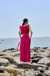 Fuschia Ruffle Top